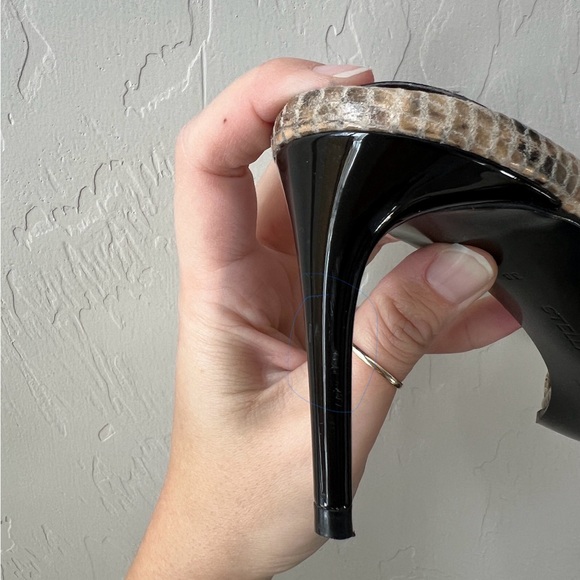 Stella McCartney Vegan Snakeskin Heeled Open Toe Sandals 38 - Picture 9 of 9